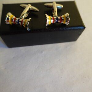 Rainbow Stripes Cufflinks